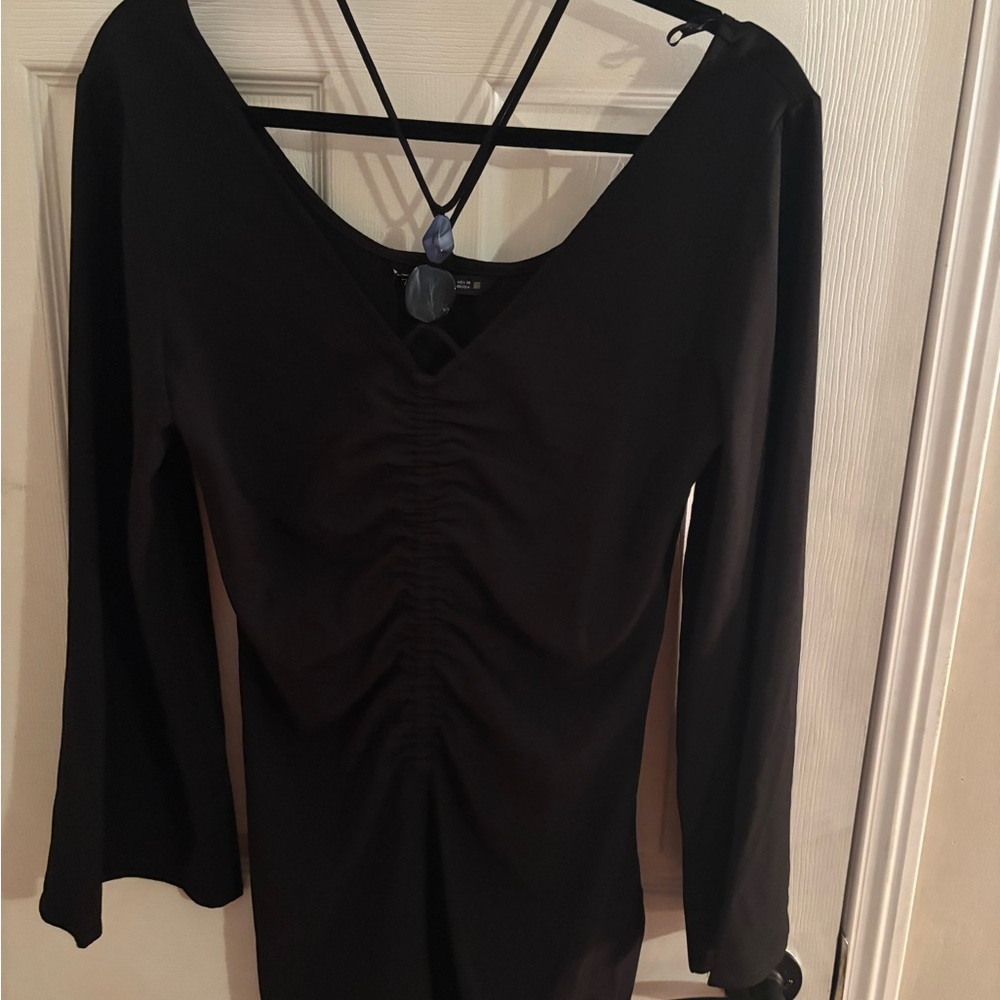Zara Black Long Sleeve Dress - Picture 3 of 3